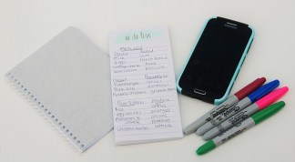 To Do List, Notebook, iPhone, and markers