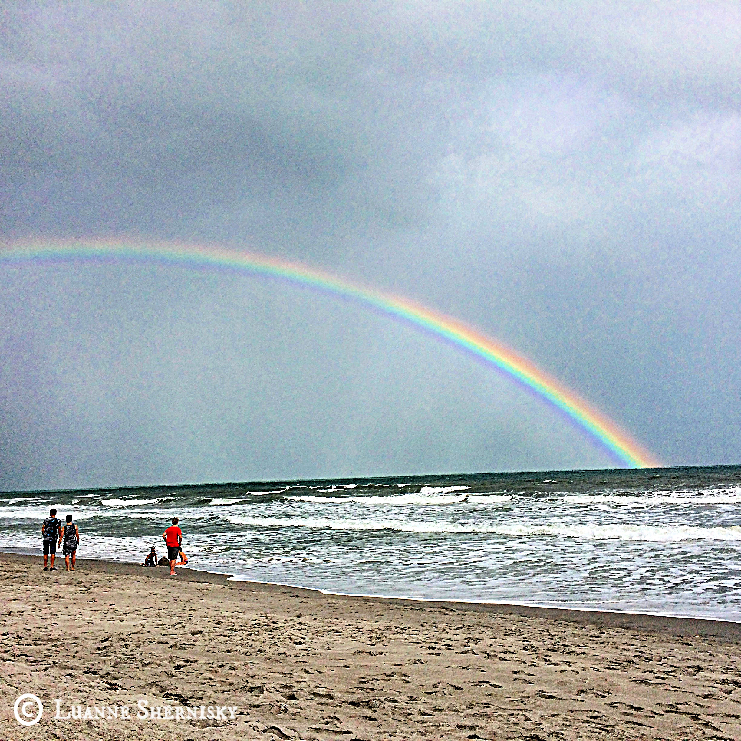 Rainbow over the ocean